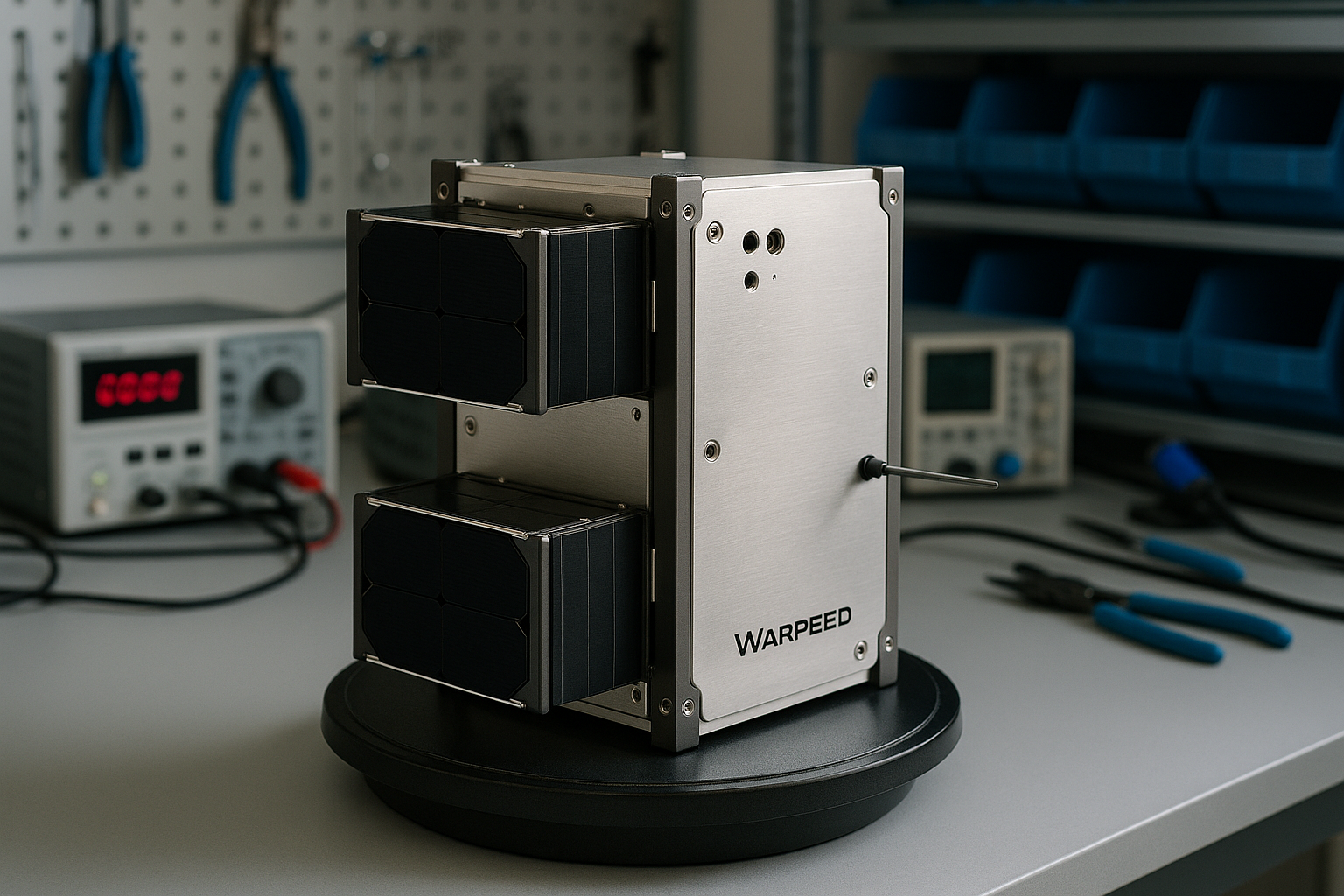 Warpeed CubeSat in laboratory environment