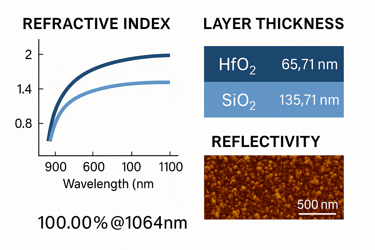 Hafnium Dioxide High-Index Layer