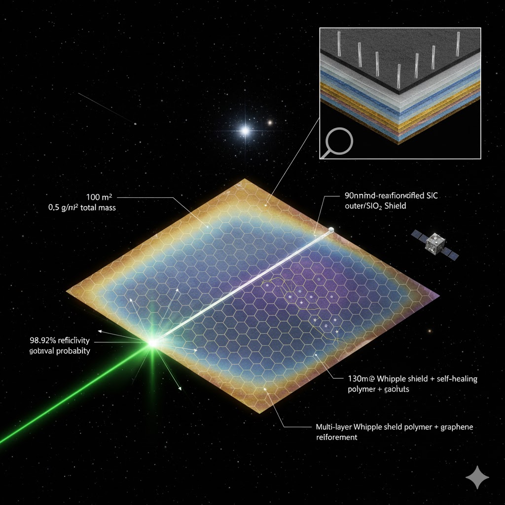 100m² Lightsail with Protection System - 3D View