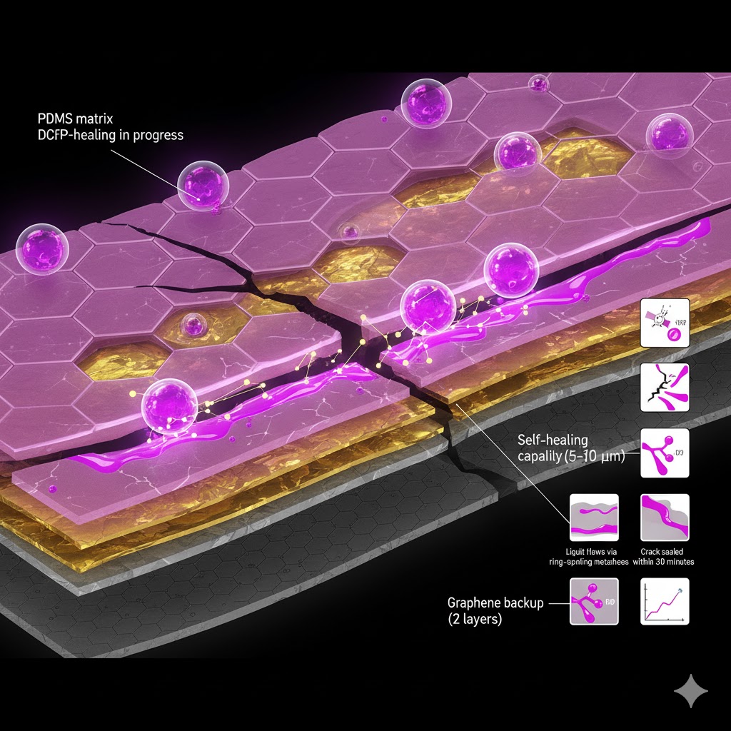 Self-Healing Polymer Matrix - Microscopic View